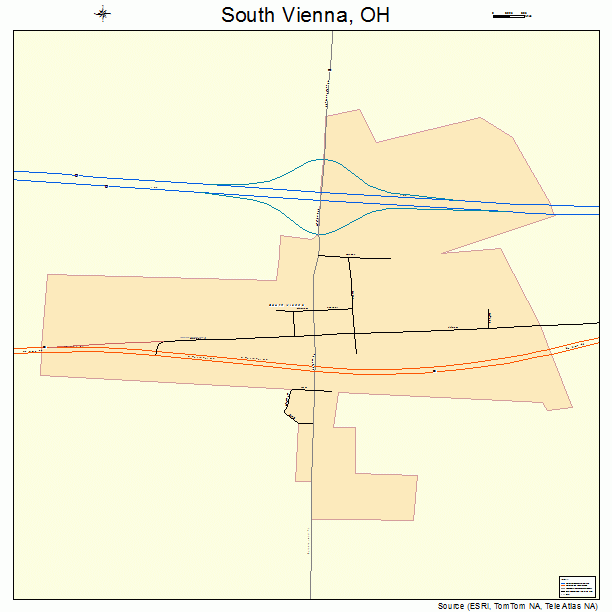 South Vienna, OH street map