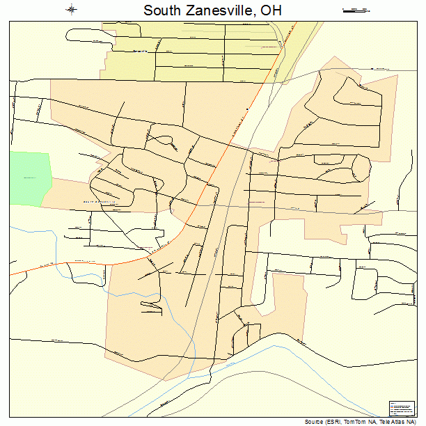 South Zanesville, OH street map