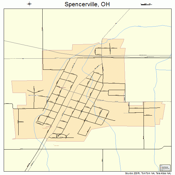 Spencerville, OH street map