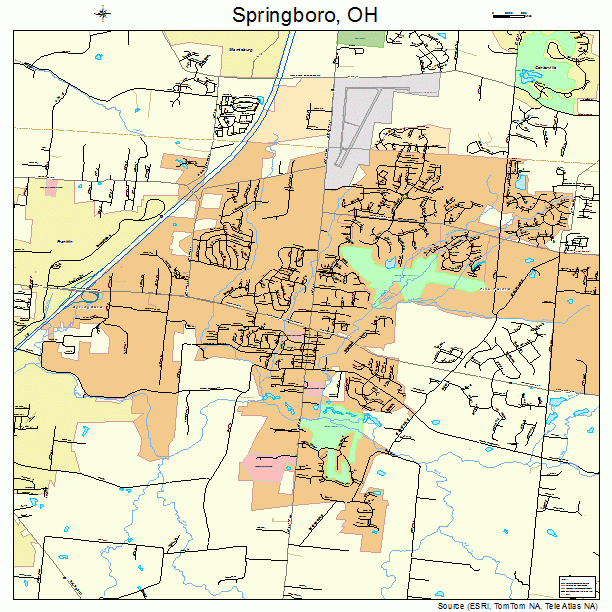 Springboro, OH street map