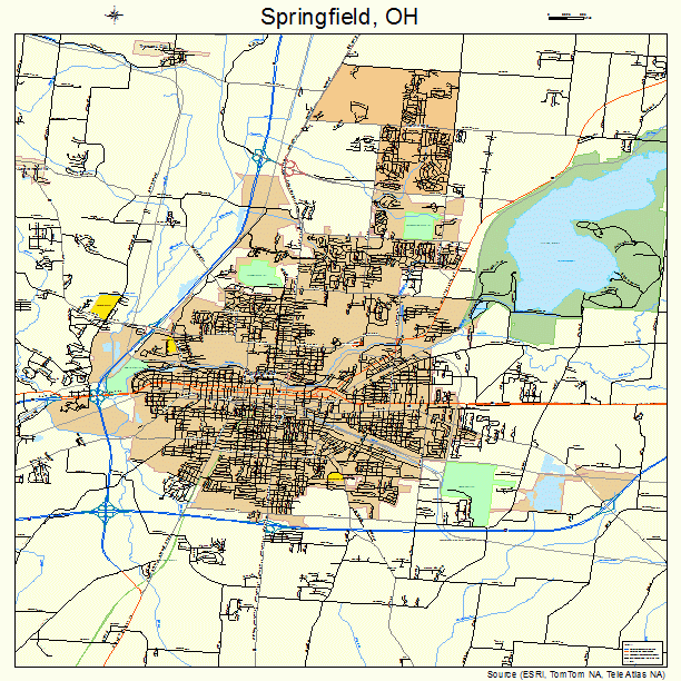 Springfield, OH street map