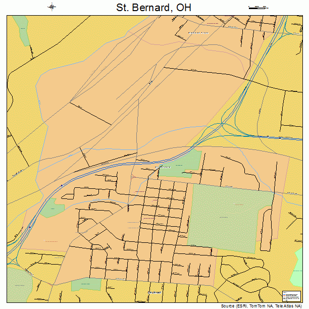 St. Bernard, OH street map