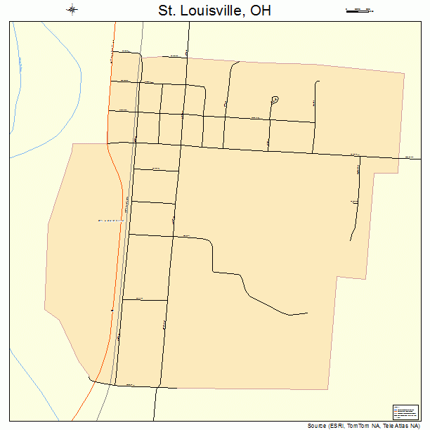 St. Louisville, OH street map