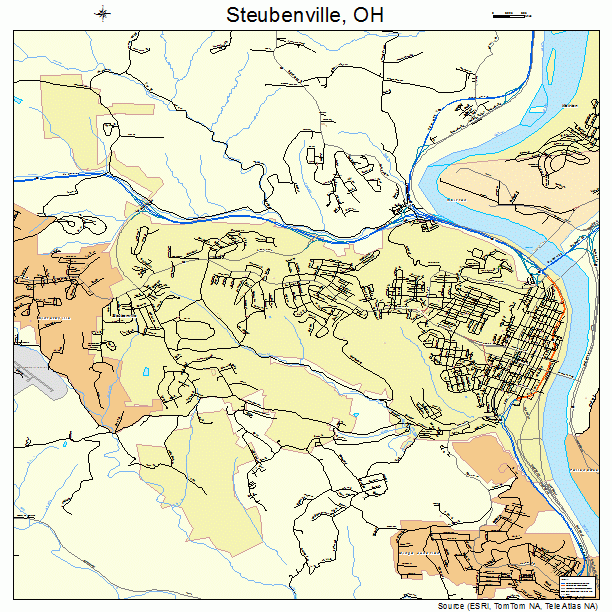 Steubenville, OH street map