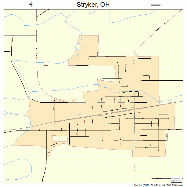 Stryker, OH street map