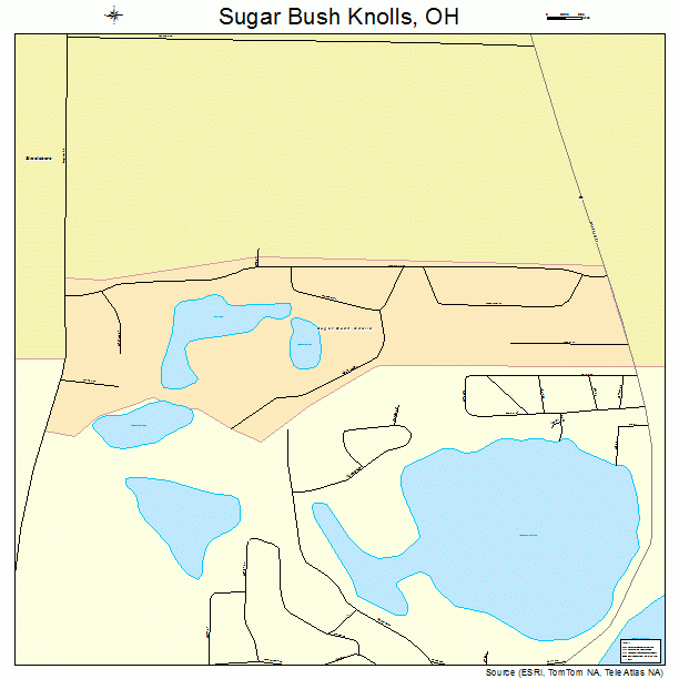 Sugar Bush Knolls, OH street map