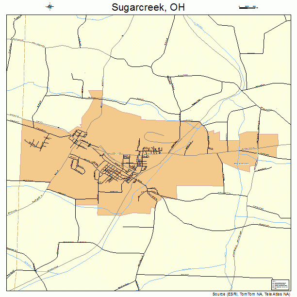 Sugarcreek, OH street map