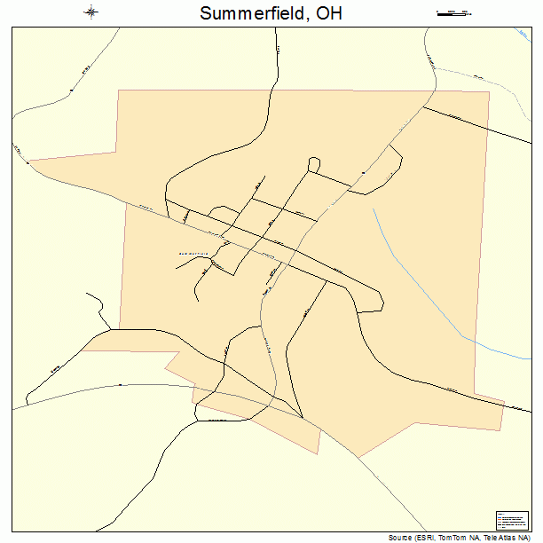 Summerfield, OH street map
