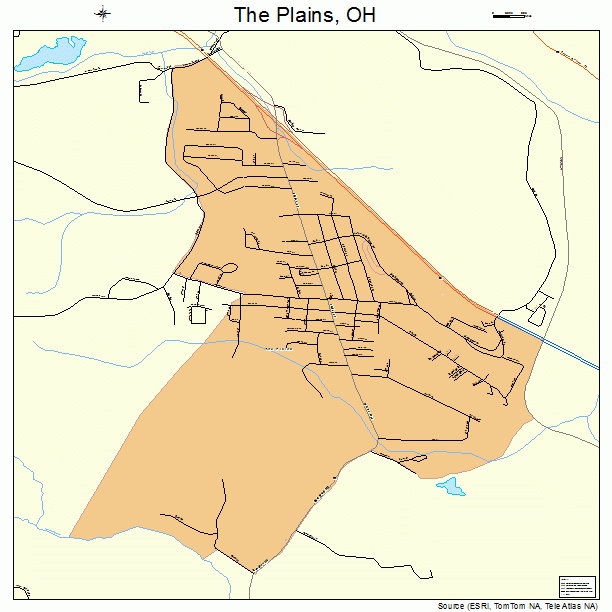 The Plains, OH street map