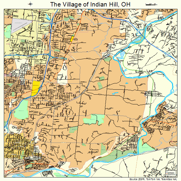 The Village of Indian Hill, OH street map