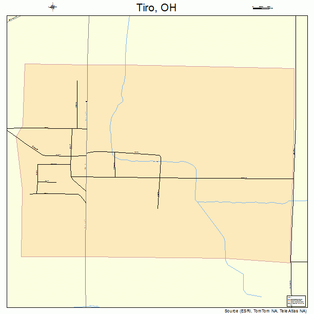 Tiro, OH street map