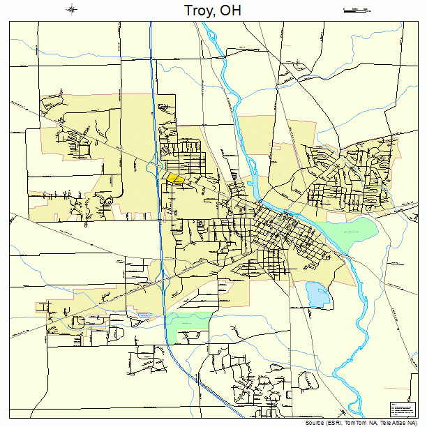 Troy, OH street map