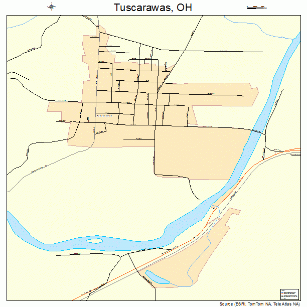 Tuscarawas, OH street map