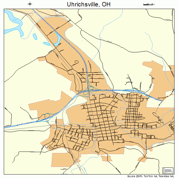 Uhrichsville, OH street map