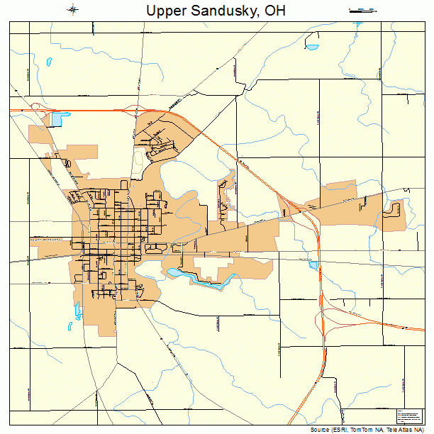 Upper Sandusky, OH street map