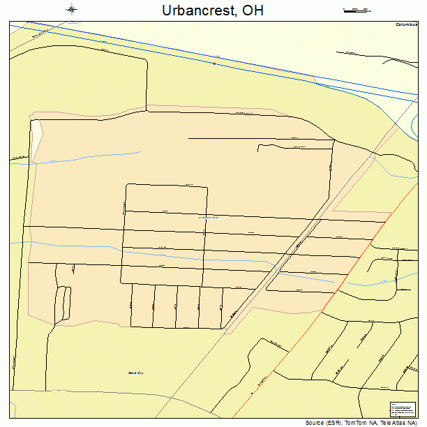 Urbancrest, OH street map