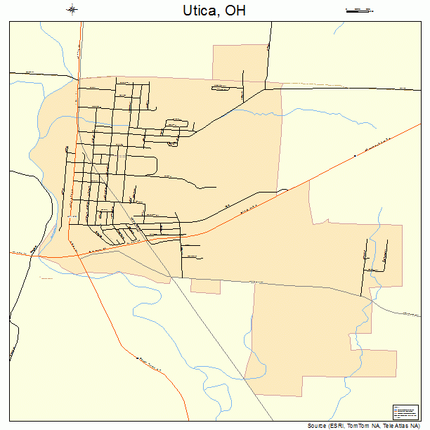 Utica, OH street map