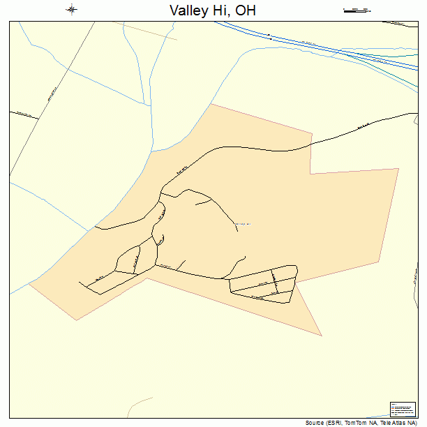 Valley Hi, OH street map