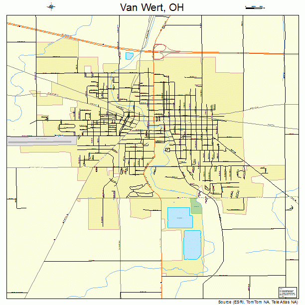 Van Wert, OH street map