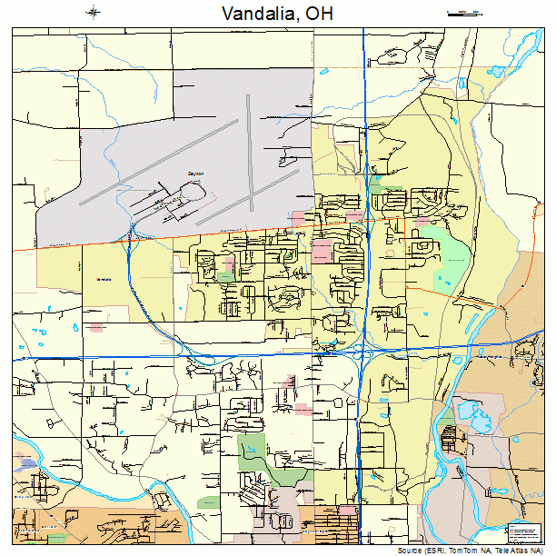 Vandalia, OH street map