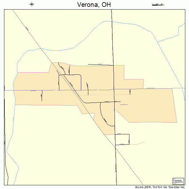 Verona, OH street map