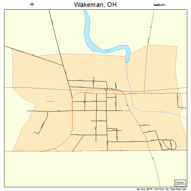 Wakeman, OH street map