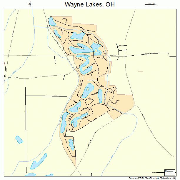 Wayne Lakes, OH street map