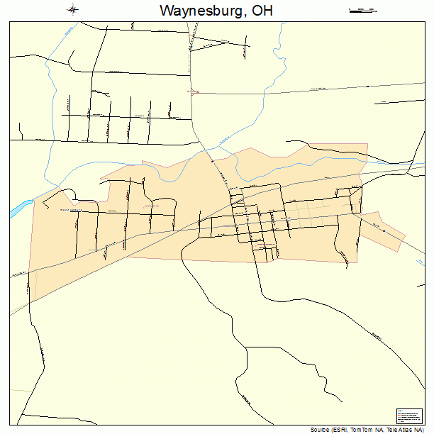 Waynesburg, OH street map
