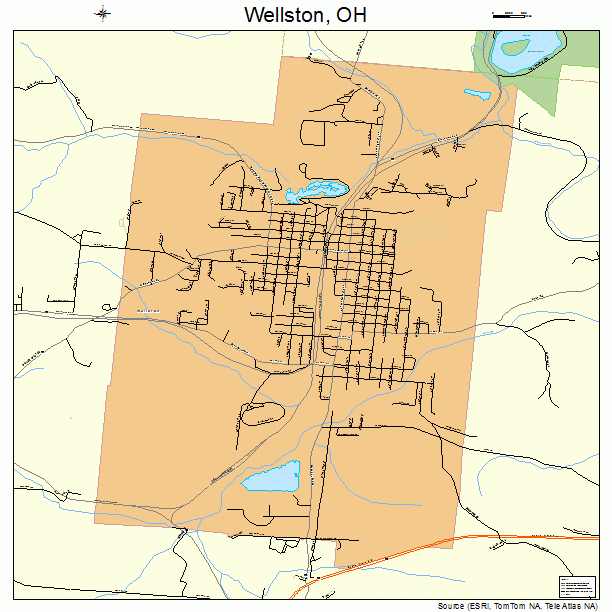 Wellston, OH street map