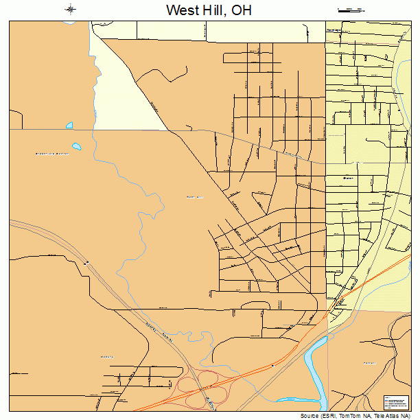 West Hill, OH street map