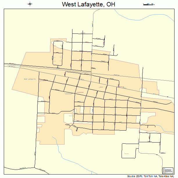 West Lafayette, OH street map