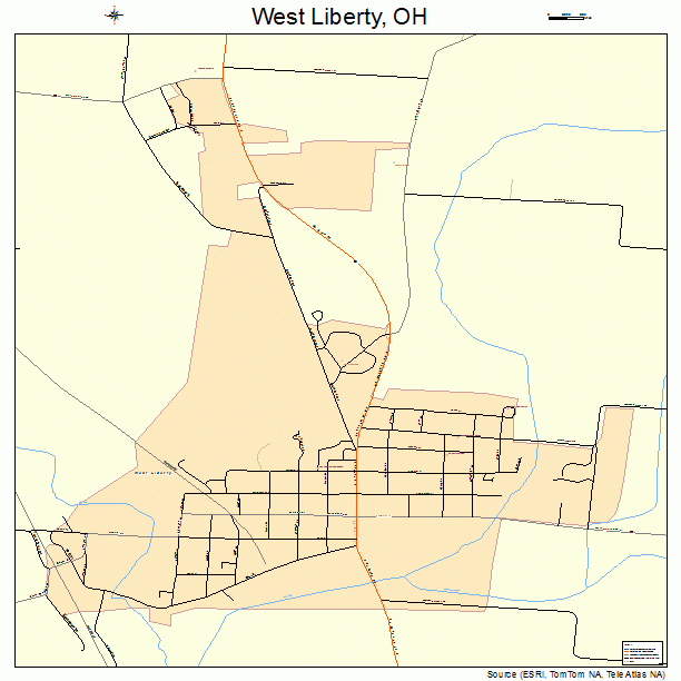 West Liberty, OH street map