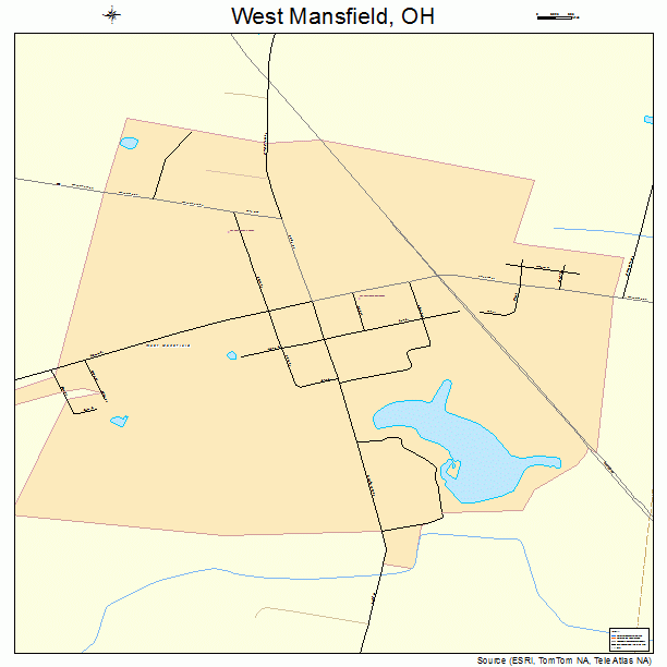 West Mansfield, OH street map