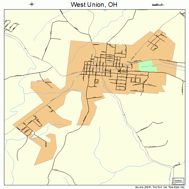 West Union, OH street map