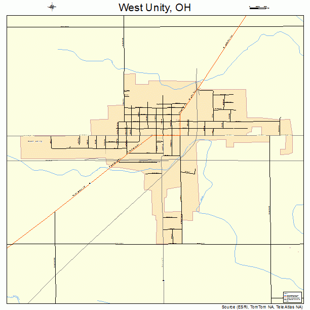 West Unity, OH street map