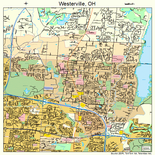 Westerville, OH street map