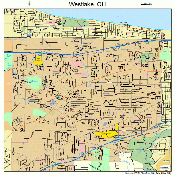Westlake, OH street map