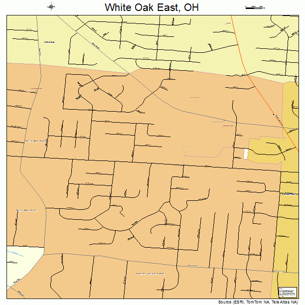 White Oak East, OH street map
