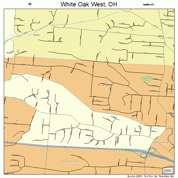 White Oak West, OH street map