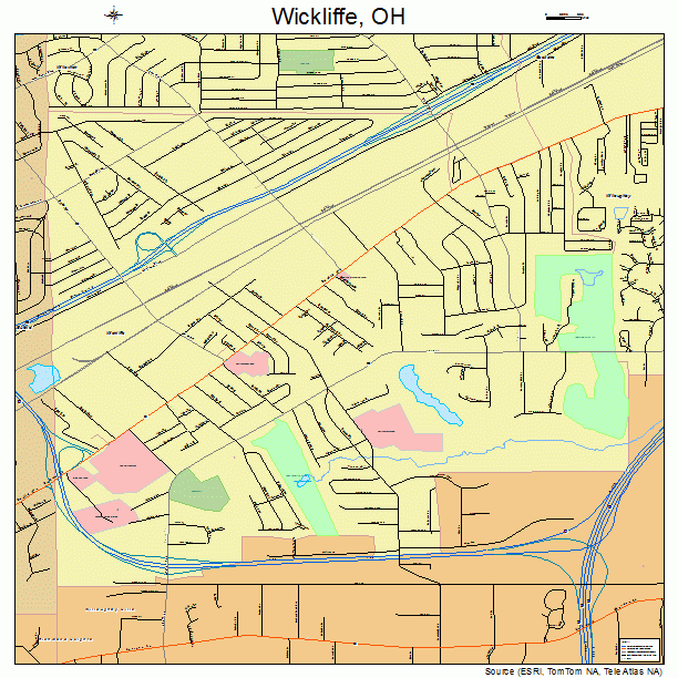 Wickliffe, OH street map