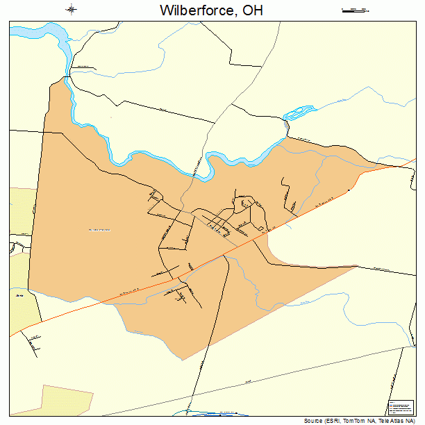 Wilberforce, OH street map