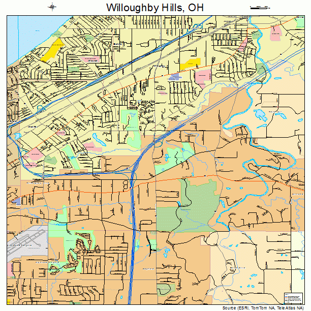 Willoughby Hills, OH street map