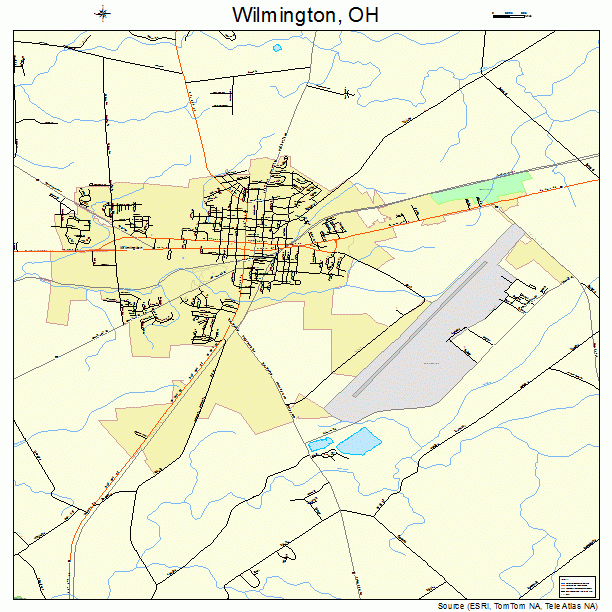 Wilmington, OH street map