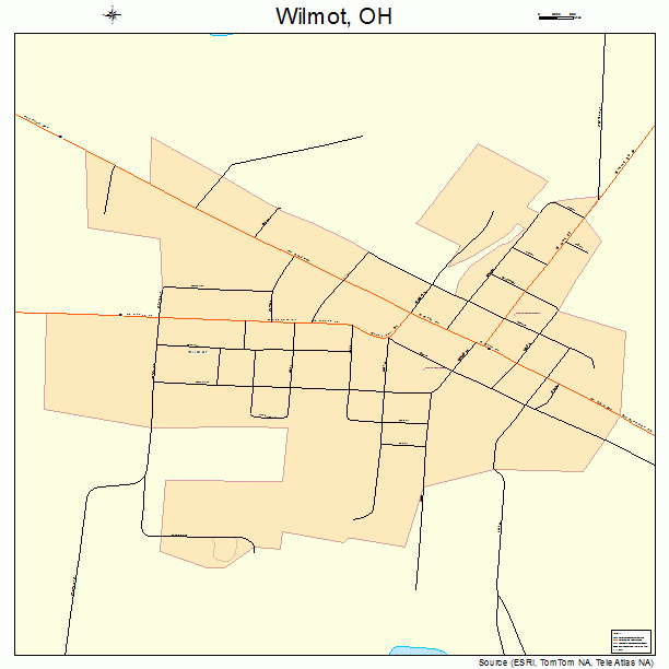 Wilmot, OH street map