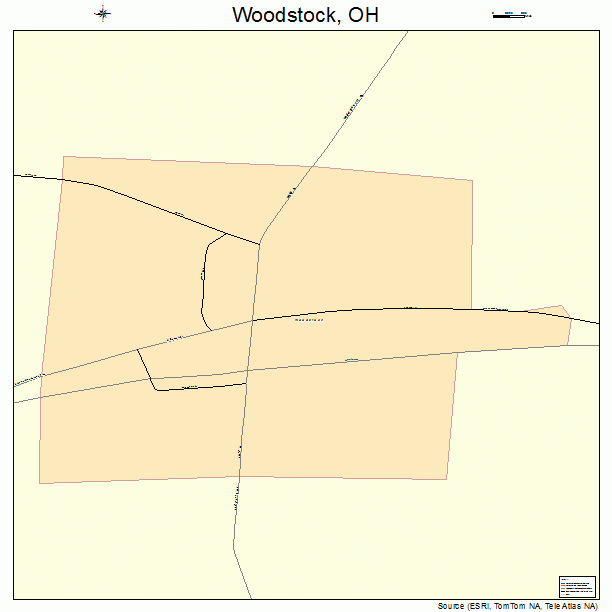 Woodstock, OH street map