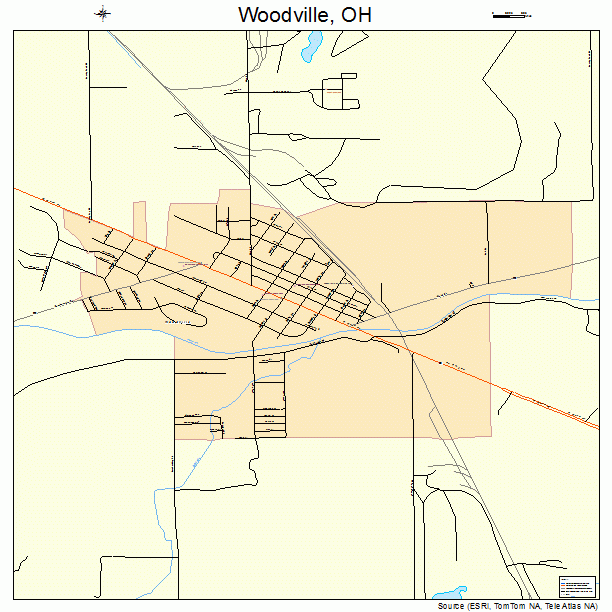 Woodville, OH street map