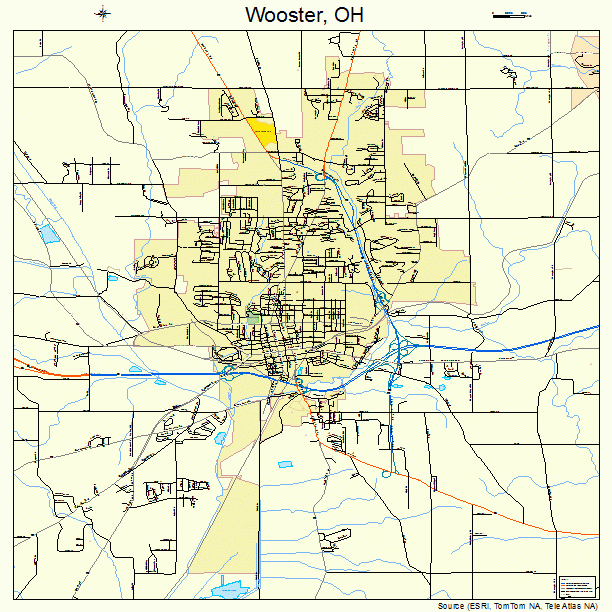 Wooster, OH street map