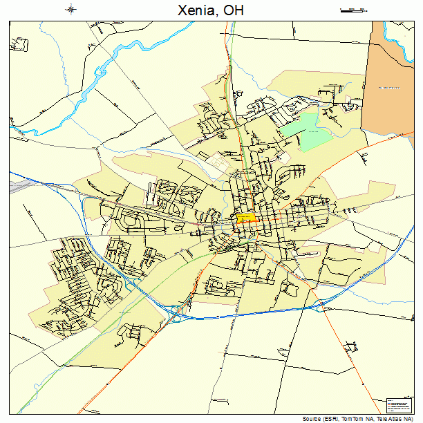 Xenia, OH street map