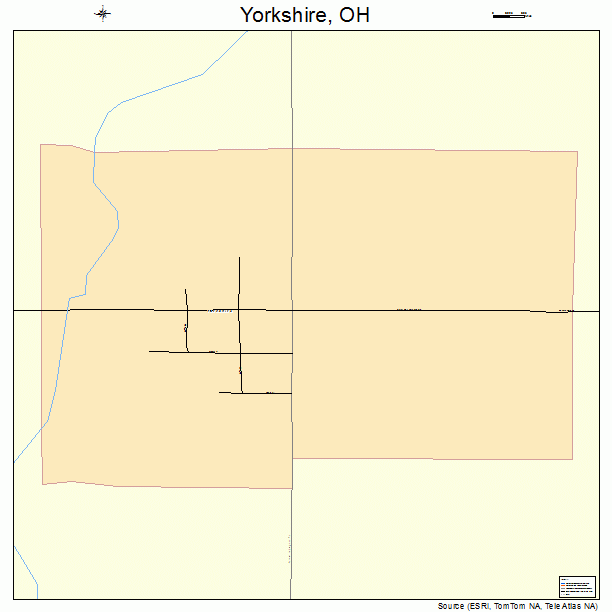 Yorkshire, OH street map