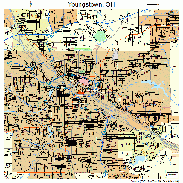 Youngstown, OH street map